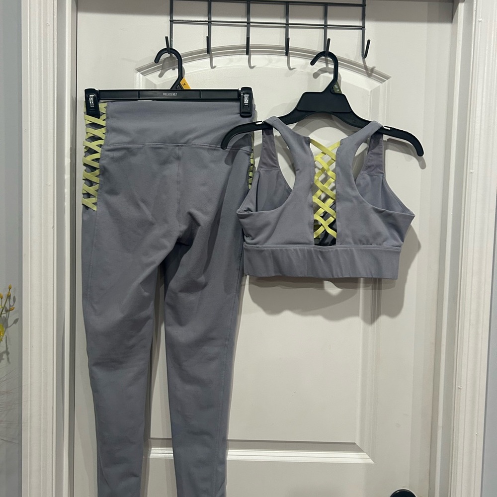 Fabletics Gray leggings and top activewear